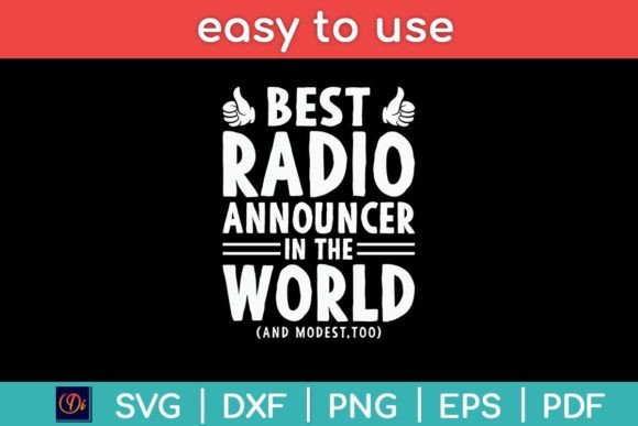 Best Radio Announcer in the World Funny Graphics