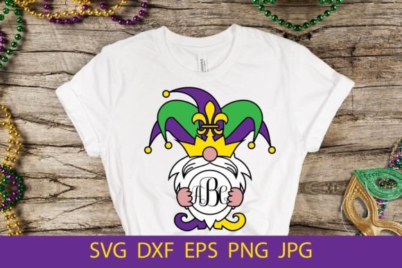 Mardi Gras Monogram Initial Name SVG for Graphics and Crafts