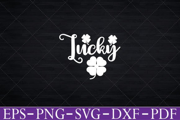 St. Paddys Day Lucky Green Clover TShirt Graphics for Crafts