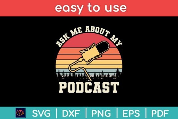 Vintage Eat Sleep Podcast Repeat Funny Graphics